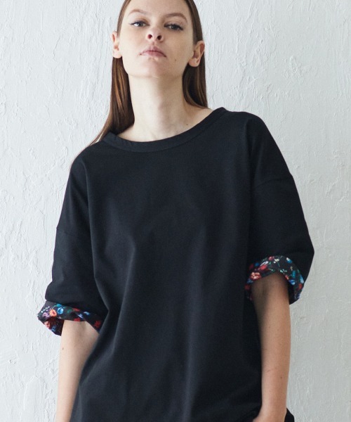 rehacer(レアセル)の「rehacer : Botanical Roll Up CS / ボタニカルロール アップ カットソー(Tシャツ/カットソー・メンズ・ホワイト/ブラック・SMALL/MEDIUM/LARGE/X-LARGE)」の6枚目の写真