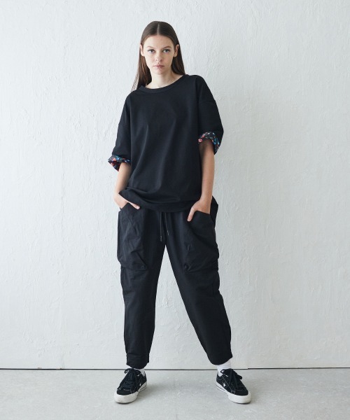 rehacer(レアセル)の「rehacer : Botanical Roll Up CS / ボタニカルロール アップ カットソー(Tシャツ/カットソー・メンズ・ホワイト/ブラック・SMALL/MEDIUM/LARGE/X-LARGE)」の7枚目の写真
