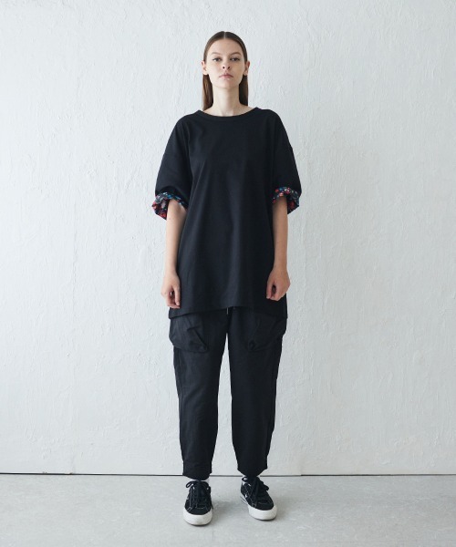 rehacer(レアセル)の「rehacer : Botanical Roll Up CS / ボタニカルロール アップ カットソー(Tシャツ/カットソー・メンズ・ホワイト/ブラック・SMALL/MEDIUM/LARGE/X-LARGE)」の8枚目の写真