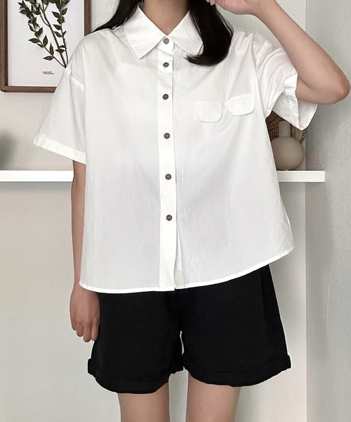 Cham.(チャム)の「デニムショートパンツ(デニムパンツ・レディース・ブルー/ブラック・S/M/L)」の7枚目の写真