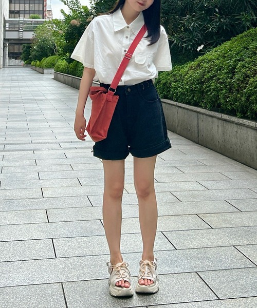 Cham.(チャム)の「デニムショートパンツ(デニムパンツ・レディース・ブルー/ブラック・S/M/L)」の9枚目の写真