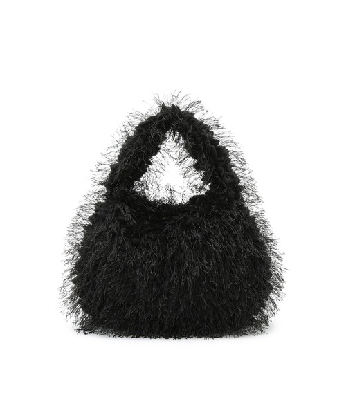 ROPE' PICNIC（ロペピクニック）の「フリンジファーワンハンドルバッグ（ハンドバッグ・レディース・ベージュ系その他/ブラック・FREE）」の6枚目の写真