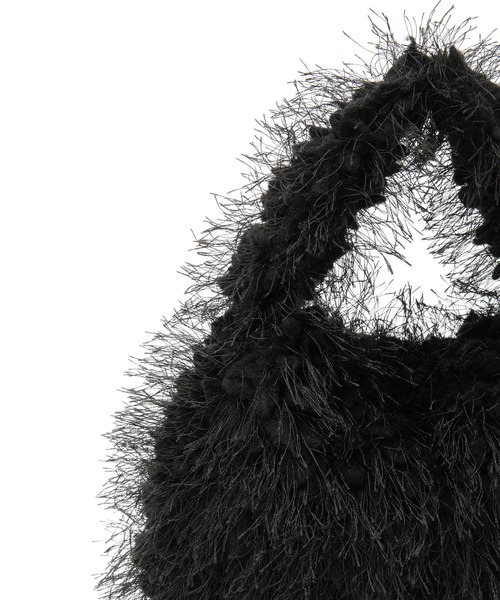 ROPE' PICNIC（ロペピクニック）の「フリンジファーワンハンドルバッグ（ハンドバッグ・レディース・ベージュ系その他/ブラック・FREE）」の7枚目の写真