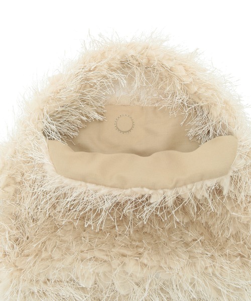 ROPE' PICNIC（ロペピクニック）の「フリンジファーワンハンドルバッグ（ハンドバッグ・レディース・ベージュ系その他/ブラック・FREE）」の4枚目の写真