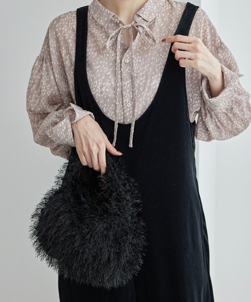 ROPE' PICNIC（ロペピクニック）の「フリンジファーワンハンドルバッグ（ハンドバッグ・レディース・ベージュ系その他/ブラック・FREE）」の14枚目の写真