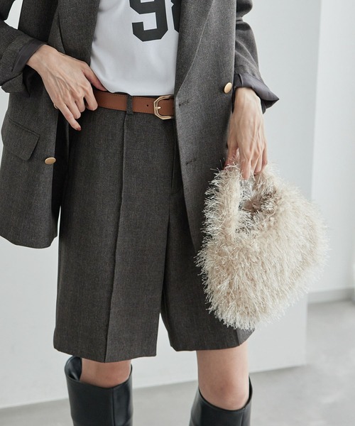 ROPE' PICNIC（ロペピクニック）の「フリンジファーワンハンドルバッグ（ハンドバッグ・レディース・ベージュ系その他/ブラック・FREE）」の18枚目の写真