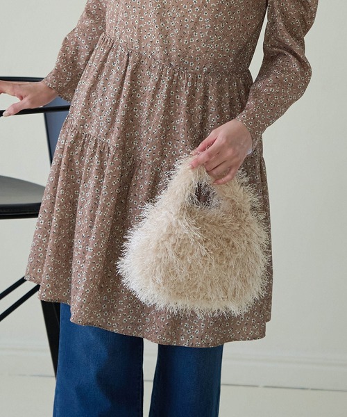 ROPE' PICNIC（ロペピクニック）の「フリンジファーワンハンドルバッグ（ハンドバッグ・レディース・ベージュ系その他/ブラック・FREE）」の20枚目の写真