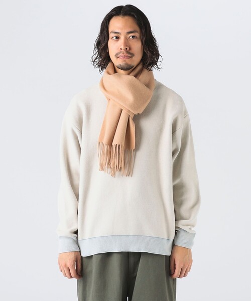 B:MING by BEAMS（ビーミングバイビームス）の「ソリッド マフラー（マフラー・メンズ・ネイビー/ベージュ/ブラック/レッド・ONE SIZE）」の10枚目の写真