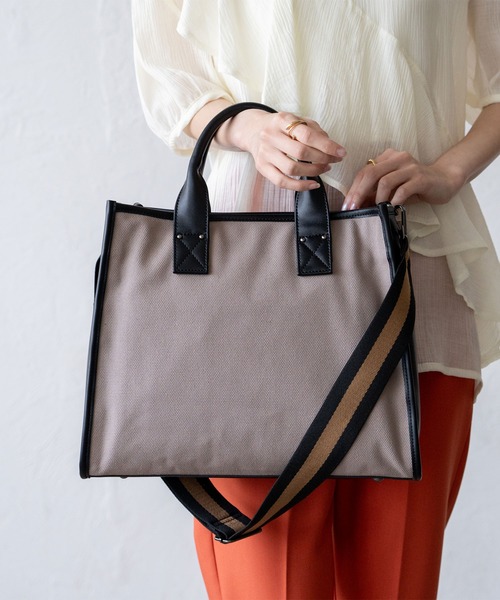 スクエア2wayキャンバストートバッグ