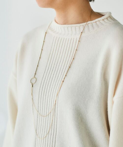 le.coeur blanc(ルクールブラン)の「2連チェーンロングネックレス(ネックレス・レディース・ゴールド・FREE)」の4枚目の写真