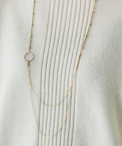 le.coeur blanc(ルクールブラン)の「2連チェーンロングネックレス(ネックレス・レディース・ゴールド・FREE)」の5枚目の写真