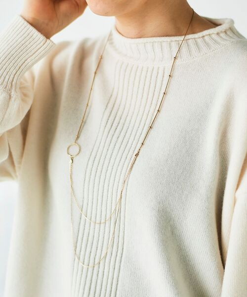 le.coeur blanc(ルクールブラン)の「2連チェーンロングネックレス(ネックレス・レディース・ゴールド・FREE)」の6枚目の写真