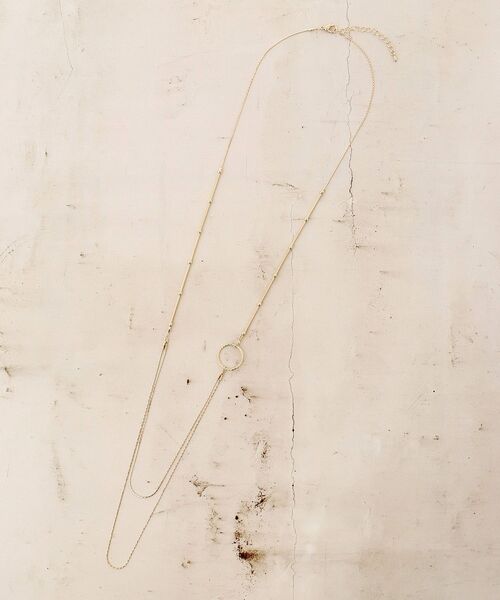 le.coeur blanc(ルクールブラン)の「2連チェーンロングネックレス(ネックレス・レディース・ゴールド・FREE)」の7枚目の写真