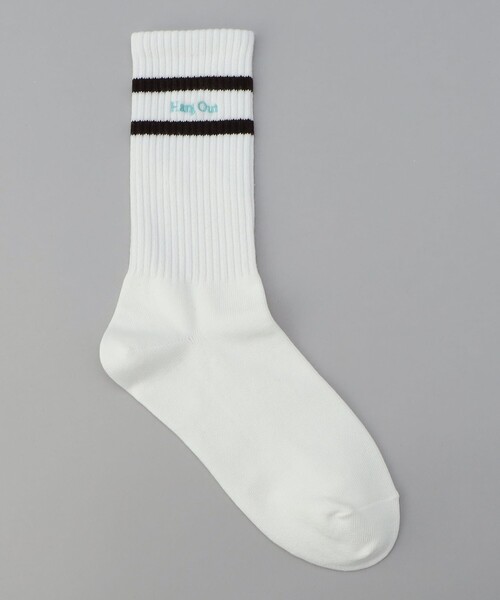 coen（コーエン）の「ライン&ロゴ刺繍リブソックス（ソックス/靴下・レディース・レッド/ダークブラウン/コバルトブルー/ケリーグリーン・FREE）」の2枚目の写真