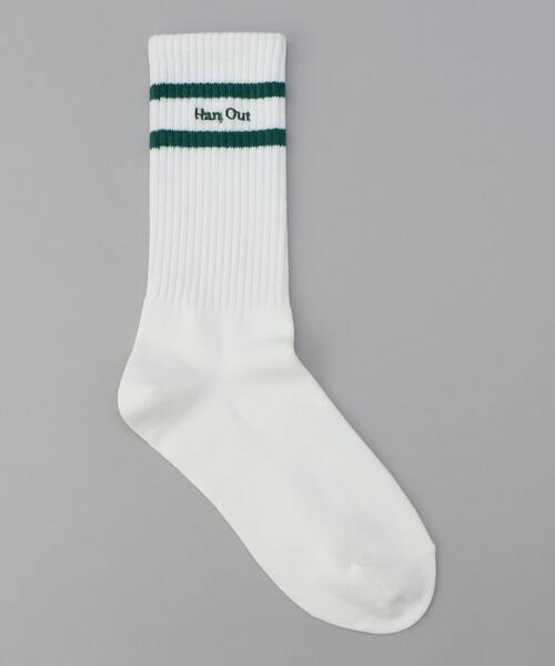 coen（コーエン）の「ライン&ロゴ刺繍リブソックス（ソックス/靴下・レディース・レッド/ダークブラウン/コバルトブルー/ケリーグリーン・FREE）」の3枚目の写真