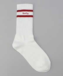 coen | ライン&ロゴ刺繍リブソックス(ソックス/靴下)