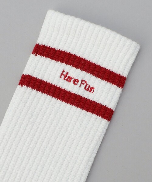 coen（コーエン）の「ライン&ロゴ刺繍リブソックス（ソックス/靴下・レディース・レッド/ダークブラウン/コバルトブルー/ケリーグリーン・FREE）」の5枚目の写真