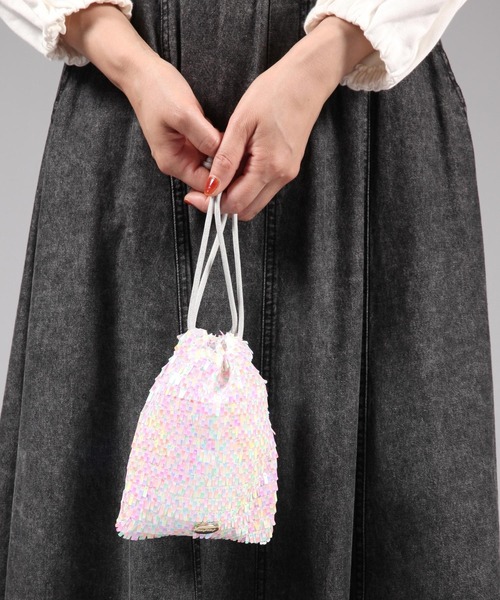 巾着＆ポーチ♡ポメラニアン＆レディ F218120_アニマル刺繍巾着ポーチ | Flapper