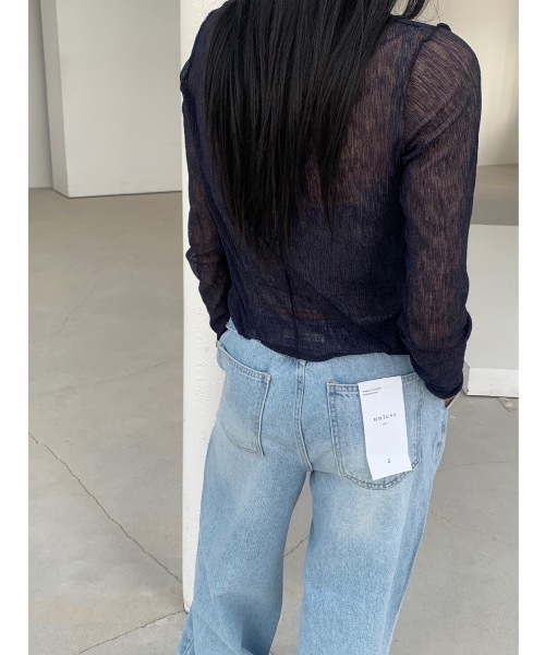 Didot.showroom(ディドット ショールーム)の「リンクルシアーカーディガン(カーディガン/ボレロ・レディース・ブラック/ネイビー/ホワイト/マスタード・FREE)」の12枚目の写真