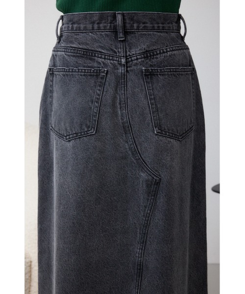 AZUL by moussy(アズールバイマウジー)の「AZUL DENIM オーバーラップロングスカート(デニムスカート・レディース・ライトブラック/ブルー・SMALL/MEDIUM)」の10枚目の写真