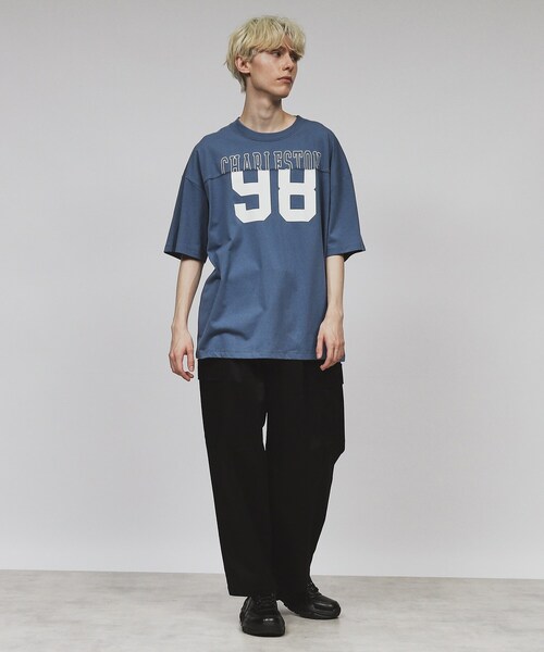 tk.TAKEO KIKUCHI（ティーケータケオキクチ）の「◆リメイクライク ナンバリングTシャツ（Tシャツ/カットソー・メンズ・ブルー系その他/ホワイト/チャコールグレー・02/03/04）」の16枚目の写真