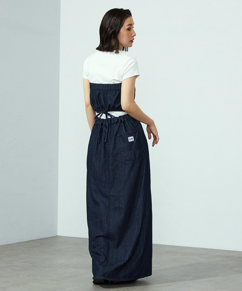 Lee（リー）の「Lee/リー デニムワンピース 取り外し可能なビスチェ付きスカート マルチWAY（ワンピース・レディース・インディゴブルー/ブルー・SMALL/MEDIUM）」の10枚目の写真