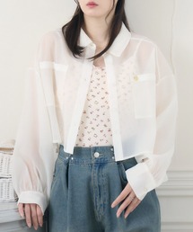 ems excite | ロゴプレート付シアーSH(シャツ/ブラウス)