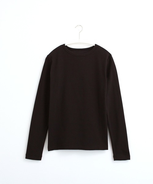 for/c(フォーシー)の「ベーシックロングTシャツ【オーガニックコットン】(Tシャツ/カットソー・レディース・オフホワイト/ブラック・M/L)」の19枚目の写真