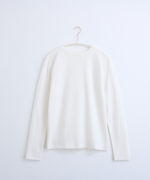 for/c(フォーシー)の「ベーシックロングTシャツ【オーガニックコットン】(Tシャツ/カットソー・レディース・オフホワイト/ブラック・M/L)」の20枚目の写真