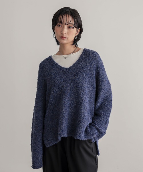 for/c(フォーシー)の「ベーシックロングTシャツ【オーガニックコットン】(Tシャツ/カットソー・レディース・オフホワイト/ブラック・M/L)」の4枚目の写真
