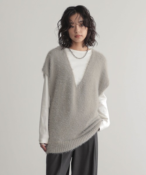 for/c(フォーシー)の「ベーシックロングTシャツ【オーガニックコットン】(Tシャツ/カットソー・レディース・オフホワイト/ブラック・M/L)」の5枚目の写真