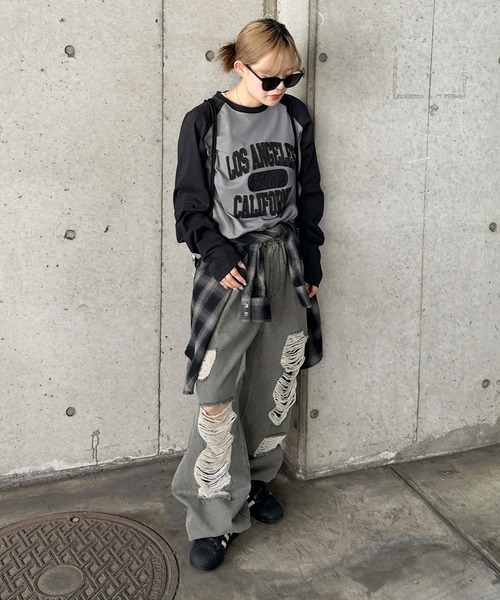 sedacle(セダクル)の「ダメージジョガーデニム(デニムパンツ・メンズ・インディゴブルー/グレー・SMALL/MEDIUM/LARGE)」の5枚目の写真