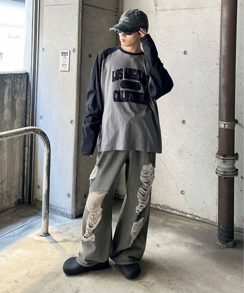 sedacle(セダクル)の「ダメージジョガーデニム(デニムパンツ・メンズ・インディゴブルー/グレー・SMALL/MEDIUM/LARGE)」の9枚目の写真