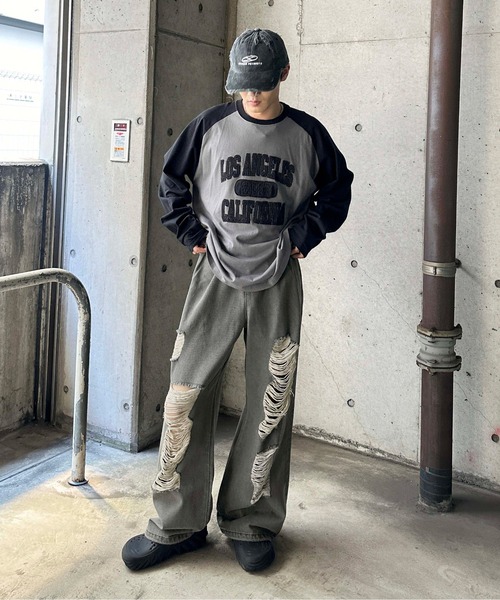 sedacle(セダクル)の「ダメージジョガーデニム(デニムパンツ・メンズ・インディゴブルー/グレー・SMALL/MEDIUM/LARGE)」の10枚目の写真
