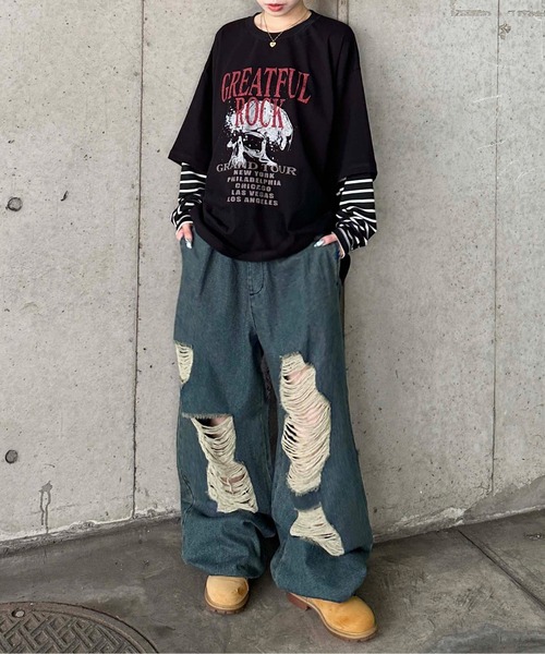 sedacle(セダクル)の「ダメージジョガーデニム(デニムパンツ・メンズ・インディゴブルー/グレー・SMALL/MEDIUM/LARGE)」の14枚目の写真