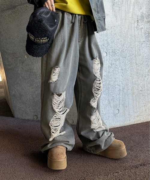 sedacle(セダクル)の「ダメージジョガーデニム(デニムパンツ・メンズ・インディゴブルー/グレー・SMALL/MEDIUM/LARGE)」の22枚目の写真