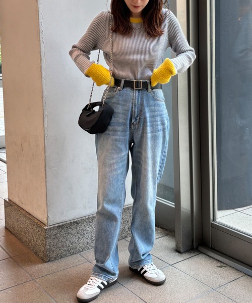 ISOOK（アイスー）の「【ISOOK / アイスー】配色シャギーリブニット  / カラーニット シャギーニット 配色トップス サムホール ZOZOTOWN限定（ニット/セーター・レディース・ブラック/グレー/チャコールグレー・FREE）」の11枚目の写真