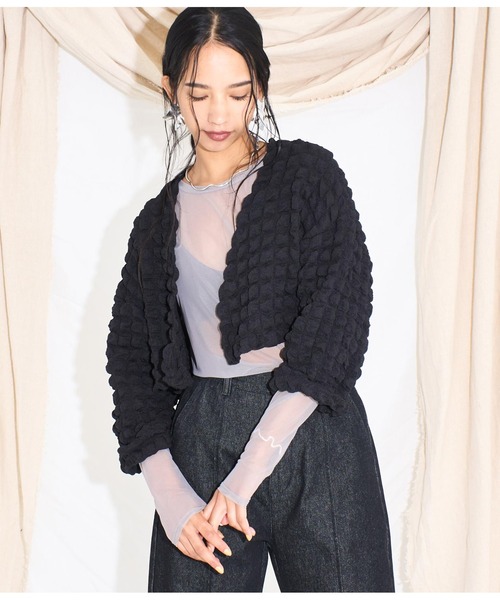 Settimissimo（セッティミッシモ）の「パワーメッシュクルーネックプルオーバー（Tシャツ/カットソー・レディース・オリーブ/ブラック/グレイッシュベージュ・FREE）」の19枚目の写真