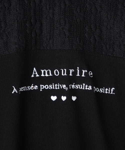 Amourire girl（アムリールガール）の「レース切り替え キャンディースリーブ長袖カットソー（130㎝～160㎝）（Tシャツ/カットソー・キッズ・オフホワイト/ブラック・130cm/140cm/150cm/160cm）」の19枚目の写真