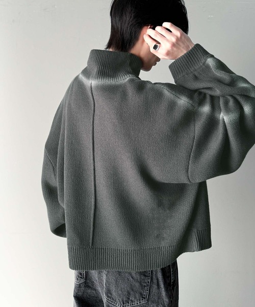 Java(ジャバ)の「《JaVa ジャバコラボ》デイリースタイルを格上げ。ダブルジャガードスプレープリントハイネック長袖ニット(ニット/セーター・メンズ・オフホワイト/チャコール/ベージュ/ライトグレー・X-LARGE/SMALL/MEDIUM/LARGE)」の14枚目の写真