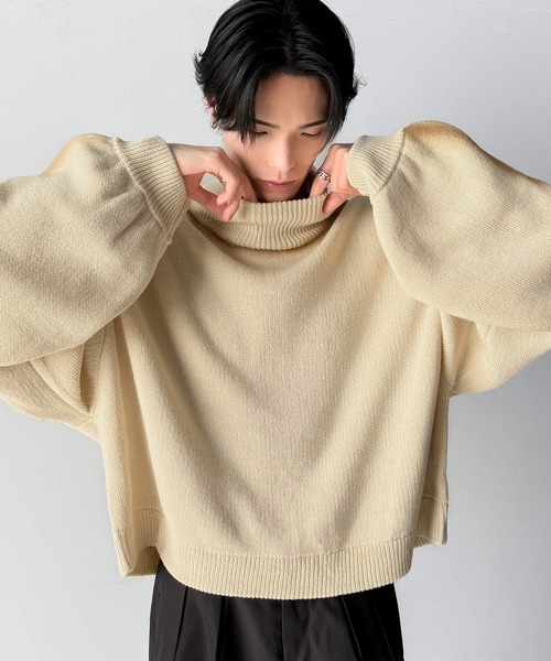 Java(ジャバ)の「《JaVa ジャバコラボ》デイリースタイルを格上げ。ダブルジャガードスプレープリントハイネック長袖ニット(ニット/セーター・メンズ・オフホワイト/チャコール/ベージュ/ライトグレー・X-LARGE/SMALL/MEDIUM/LARGE)」の18枚目の写真