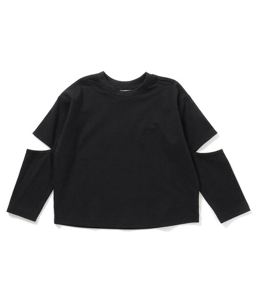 BREEZE（ブリーズ）の「【WEB限定】袖カットロンT（Tシャツ/カットソー・キッズ・ピンク/オレンジ/ブラック/オフホワイト・80/90/100/110/140/120/130）」の8枚目の写真