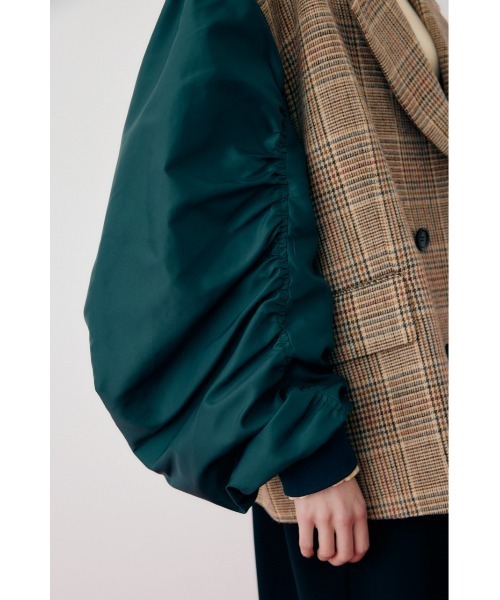 HeRIN.CYE（ヘリンドットサイ）の「Docking MA-1 jacket　　ドッキングMA-1ジャケット（MA-1・レディース・グリーン/ベージュ・FREE）」の7枚目の写真