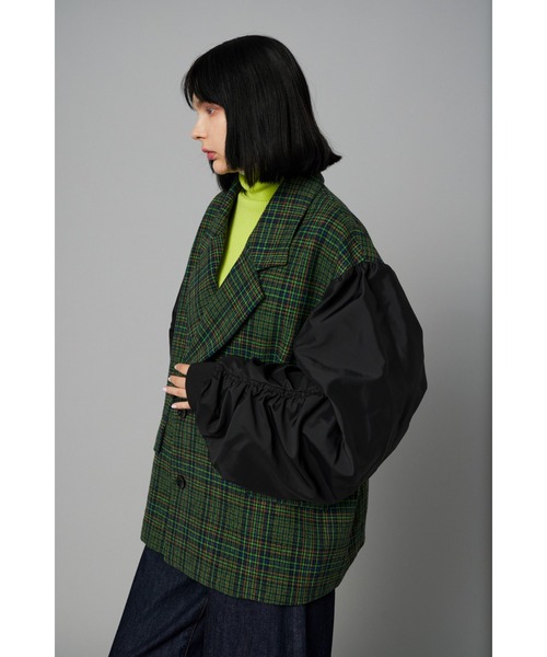 HeRIN.CYE（ヘリンドットサイ）の「Docking MA-1 jacket　　ドッキングMA-1ジャケット（MA-1・レディース・グリーン/ベージュ・FREE）」の10枚目の写真