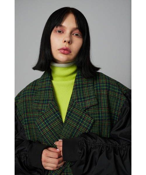 HeRIN.CYE（ヘリンドットサイ）の「Docking MA-1 jacket　　ドッキングMA-1ジャケット（MA-1・レディース・グリーン/ベージュ・FREE）」の12枚目の写真