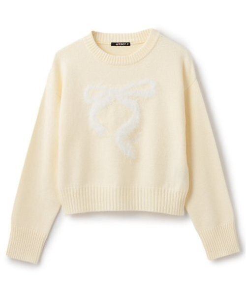 by LOVEiT（バイラビット）の「リボンニット（ニット/セーター・キッズ・ブルーグレー/オフホワイト/ブラック・120cm/130cm/140cm/150cm/160cm）」の11枚目の写真