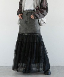 RAGEBLUE | フリルチュールドッキングデニムスカート(デニムスカート)