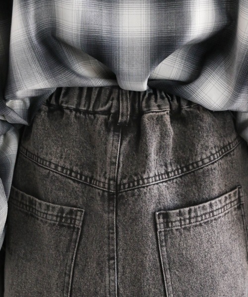 RAGEBLUE（レイジブルー）の「フリルチュールドッキングデニムスカート（デニムスカート・レディース・ブルー/ブラック・FREE）」の16枚目の写真