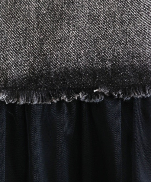 RAGEBLUE（レイジブルー）の「フリルチュールドッキングデニムスカート（デニムスカート・レディース・ブルー/ブラック・FREE）」の21枚目の写真