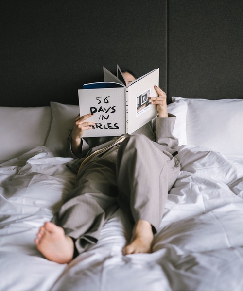 pinstripe pajama shirt jacket/ ピンストライプパジャマシャツ